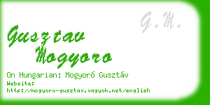 gusztav mogyoro business card