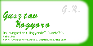 gusztav mogyoro business card